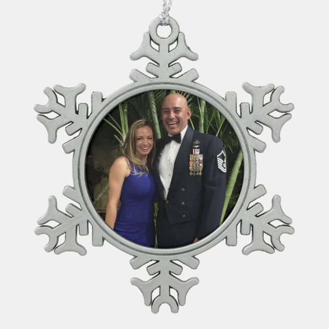 Ornement Flocon De Neige Ricks Modèle photo de famille (Devant)