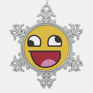 Ornement Flocon De Neige rire l'emoji bruyant