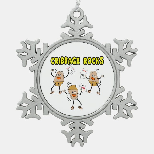 Ornement Flocon De Neige Rocks de Cribbage (Devant)