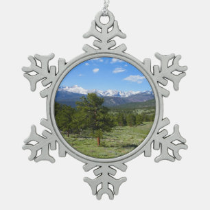 Ornement Flocon De Neige Rocky Mountain View Paysage Pittoresque