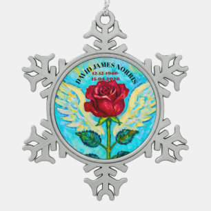 Ornement Flocon De Neige Rose Ange sympathie