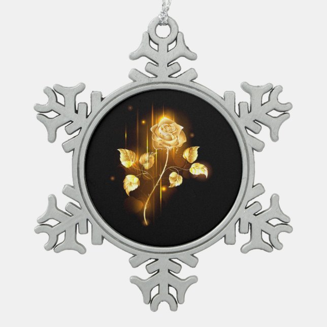 Ornement Flocon De Neige Rose d'or ( rose d'or ) (Devant)