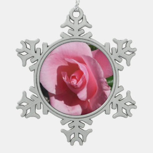 Ornement Flocon De Neige Rose III Jardin Floral