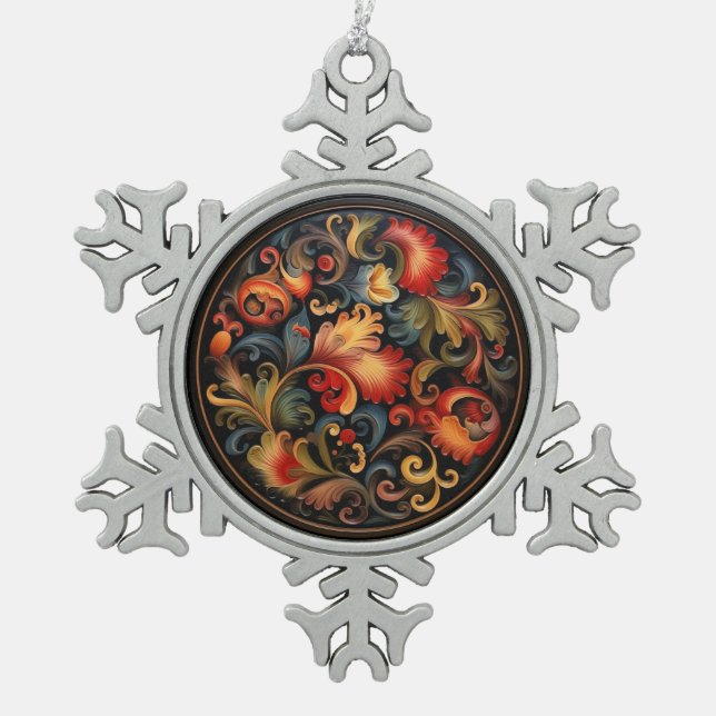 Ornement Flocon De Neige Rosepaint Moderne 2 de 6 (Devant)