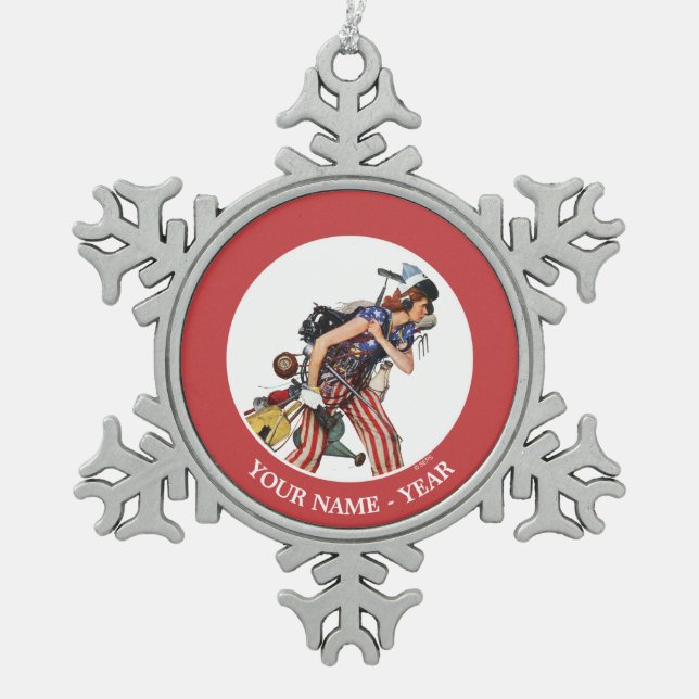 Ornement Flocon De Neige Rosie à la Secourt (Devant)