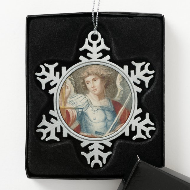 Ornement Flocon De Neige Saint Michel l'Archange (M 010) (Boîte)