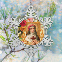 Saint Rose de l'ornement des flocs de neige de Lim