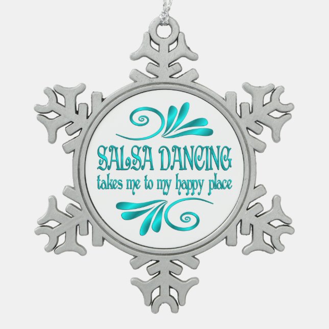 Ornement Flocon De Neige Salsa Dancing Happy Place (Devant)