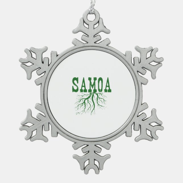 Ornement Flocon De Neige Samoa Racine l'art de Noël (Devant)
