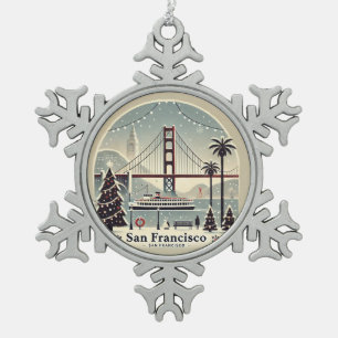 Ornement Flocon De Neige San Francisco Noël - Pont Golden Gate
