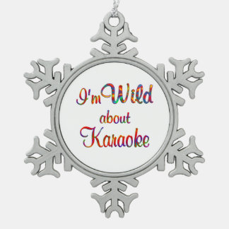 Ornement Flocon De Neige Sauvage au sujet du karaoke