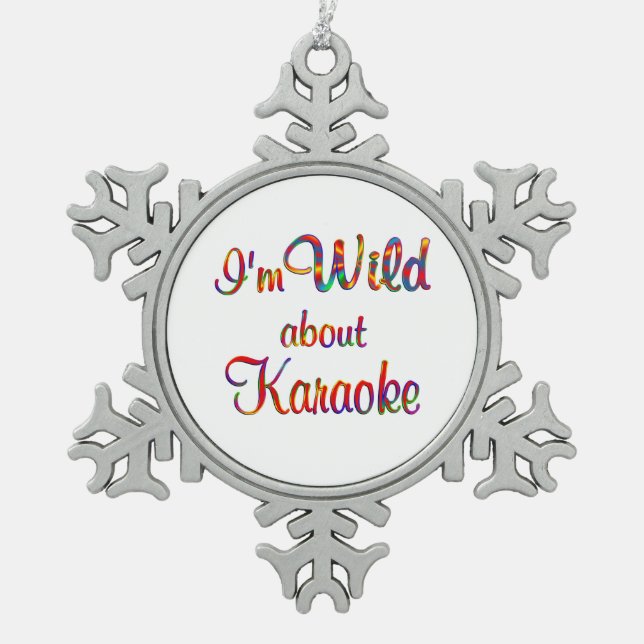 Ornement Flocon De Neige Sauvage au sujet du karaoke (Devant)