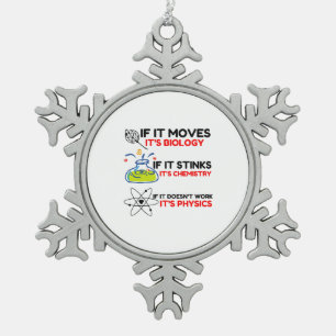 ORNEMENT FLOCON DE NEIGE SCIENCE BIOLOGY CHIMIISTRY PHYSICS