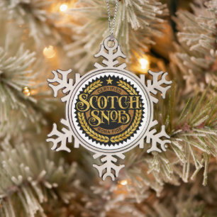 Ornement Flocon De Neige Scotch Snob - buveur de whisky drôle