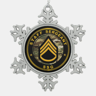 Ornement Flocon De Neige Sergent d'état-major SGT