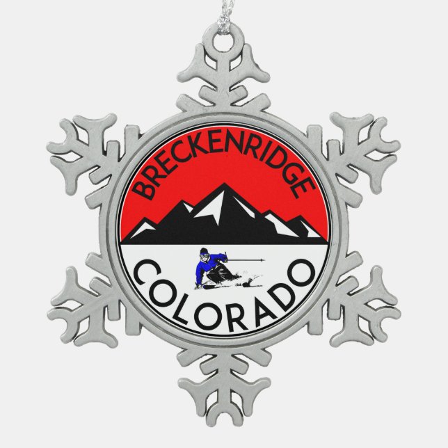 Ornement Flocon De Neige Ski Breckenridge Ski Ski (Devant)