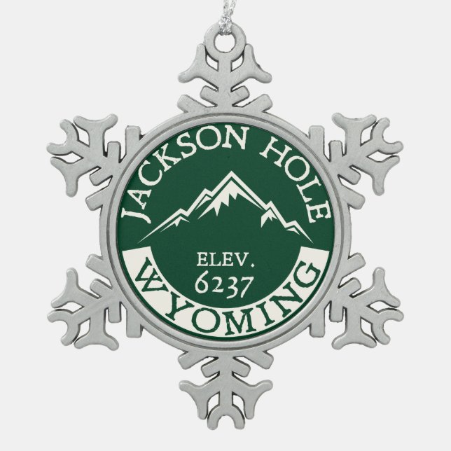 Ornement Flocon De Neige Ski de Jackson Hole Wyoming de ski (Devant)