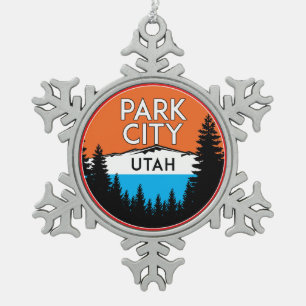 Ornement Flocon De Neige Ski Park City Utah Ski