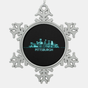 Ornement Flocon De Neige Skyline de Pittsburgh