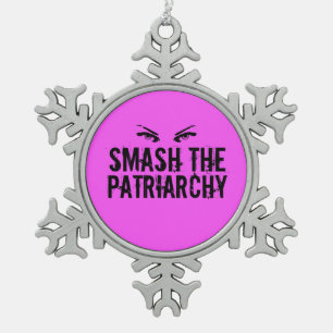 Ornement Flocon De Neige Smash le patriarcat