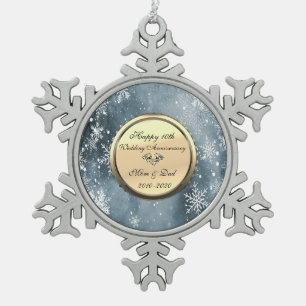 Ornement Flocon De Neige Snowflakes Diamond 10e anniversaire Mariage