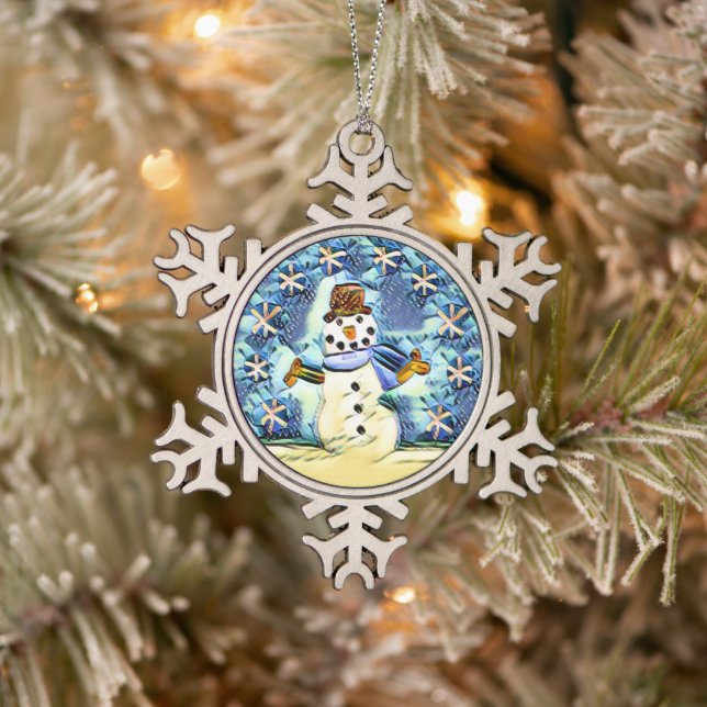 Ornement Flocon De Neige Snowie Snowman (Arbre)