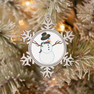 Ornement Flocon De Neige Snowman