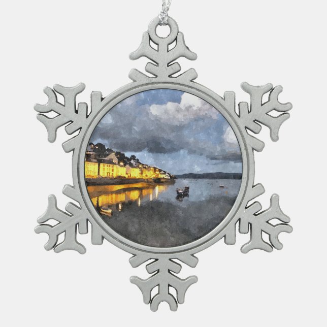 ORNEMENT FLOCON DE NEIGE SOIR (Devant)