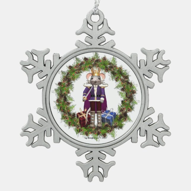 Ornement Flocon De Neige Souris King Nutcracker Snowflake Orament (Devant)