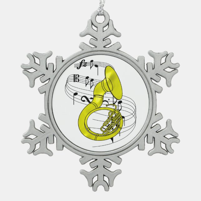 Ornement Flocon De Neige Sousaphone (Devant)