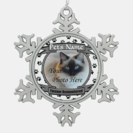 Ornement Flocon De Neige Souvenirs de chiens ou de chats