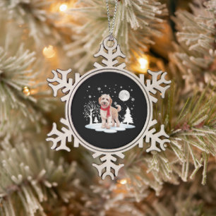 Ornement Flocon De Neige Spinone Italiano sous la lumière de la lune Noël e