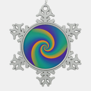 Ornement Flocon De Neige Spirales Arrière - plans Abstraites V
