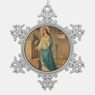Ornement Flocon De Neige St Philomena Lily Roses d'Ancres