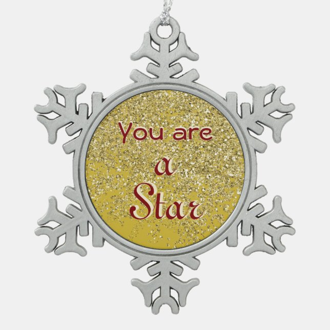 Ornement Flocon De Neige Star 2 de Sparkly Hope (Devant)