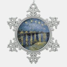 Ornement Flocon De Neige Starry Night Vincent van Gogh