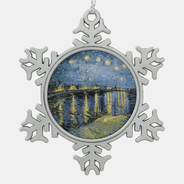 Ornement Flocon De Neige Starry Night Vincent van Gogh (Devant)
