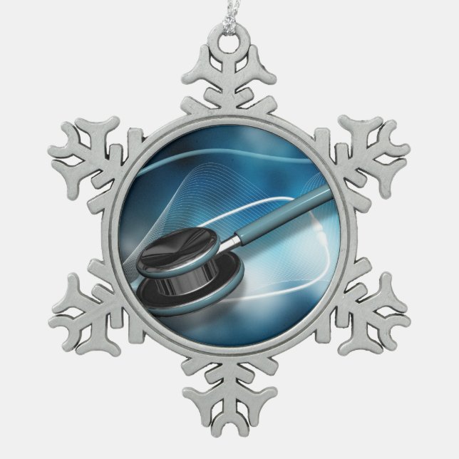 Ornement Flocon De Neige Stéthoscopes d'infirmières (Devant)