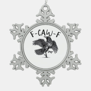 Ornement Flocon De Neige Style Rétro Classique F Caw F Corbeau