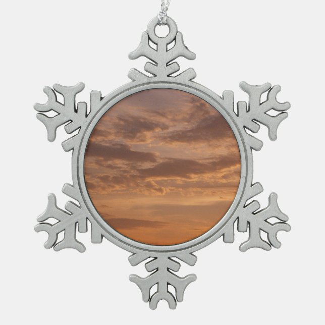 Ornement Flocon De Neige Sunset Clouds II Pastel Nature Abstraite (Devant)