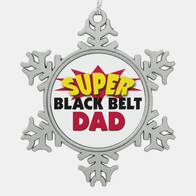 Ornement Flocon De Neige Super Black Belt Papa (Devant)