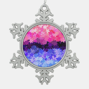 Ornement Flocon De Neige Super Boho Quirky Retro Floral Omnisexual Pride