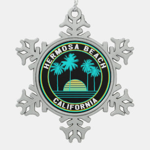 Ornement Flocon De Neige Surf de surf Hermosa Beach California