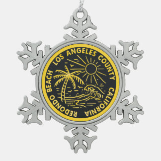 Ornement Flocon De Neige Surf de surf Redondo Beach California Los Angeles