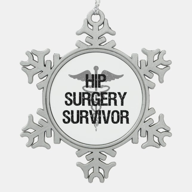 Ornement Flocon De Neige Survivant de la chirurgie hanche (Devant)