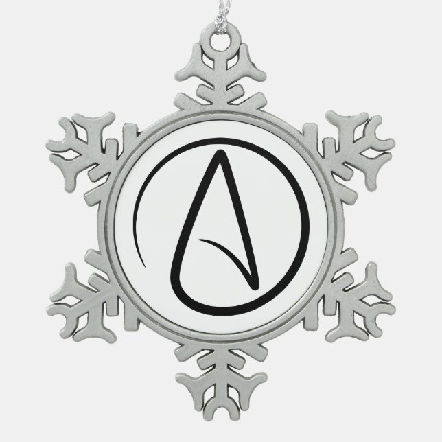 Ornement Flocon De Neige Symbole athéisme - Symbole athée (Devant)