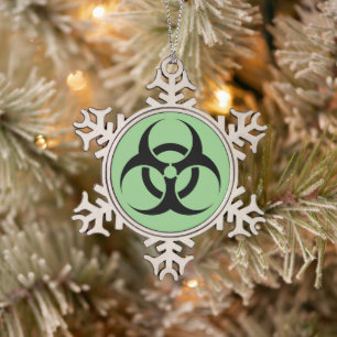 Ornement Flocon De Neige Symbole de risque biologique