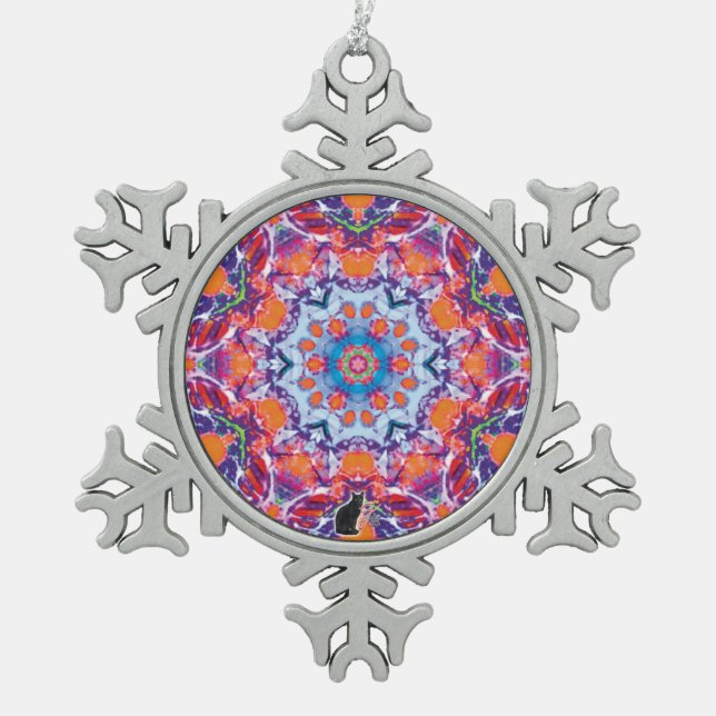 Ornement Flocon De Neige Tanger Kaleidoscope Snowflake Orament (Devant)