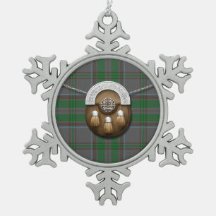 Ornement Flocon De Neige Tartan et escarcelle irlandais de Wicklow du comt