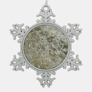 Ornement Flocon De Neige Texture de glace glaciaire abstraite de la nature